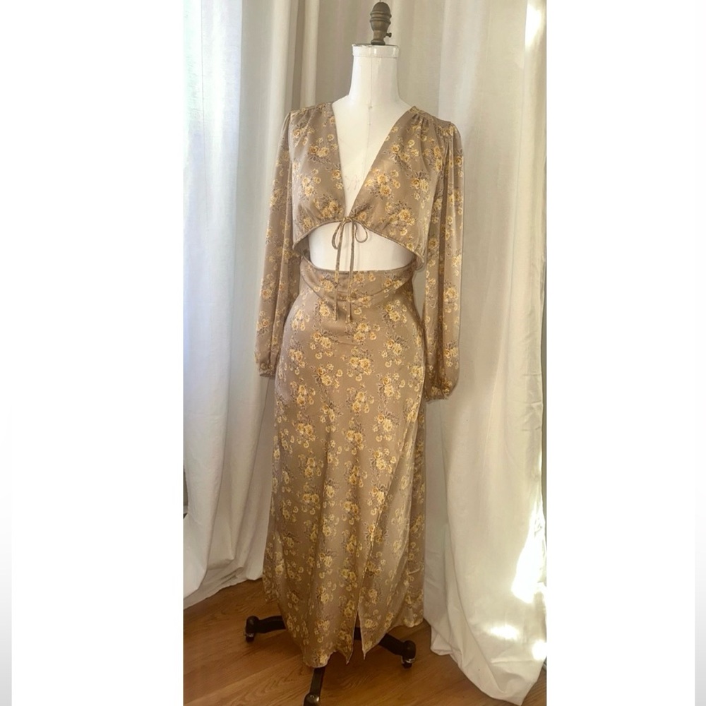 Floral Beige Skirt